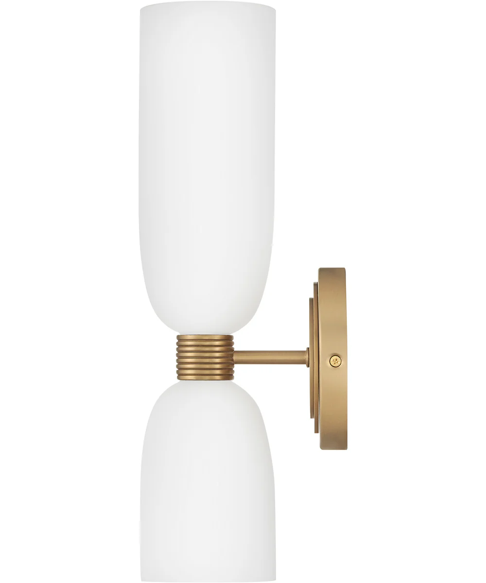Tallulah 2-Light Medium Two Light Sconce in Lacquered Brass - Image 6