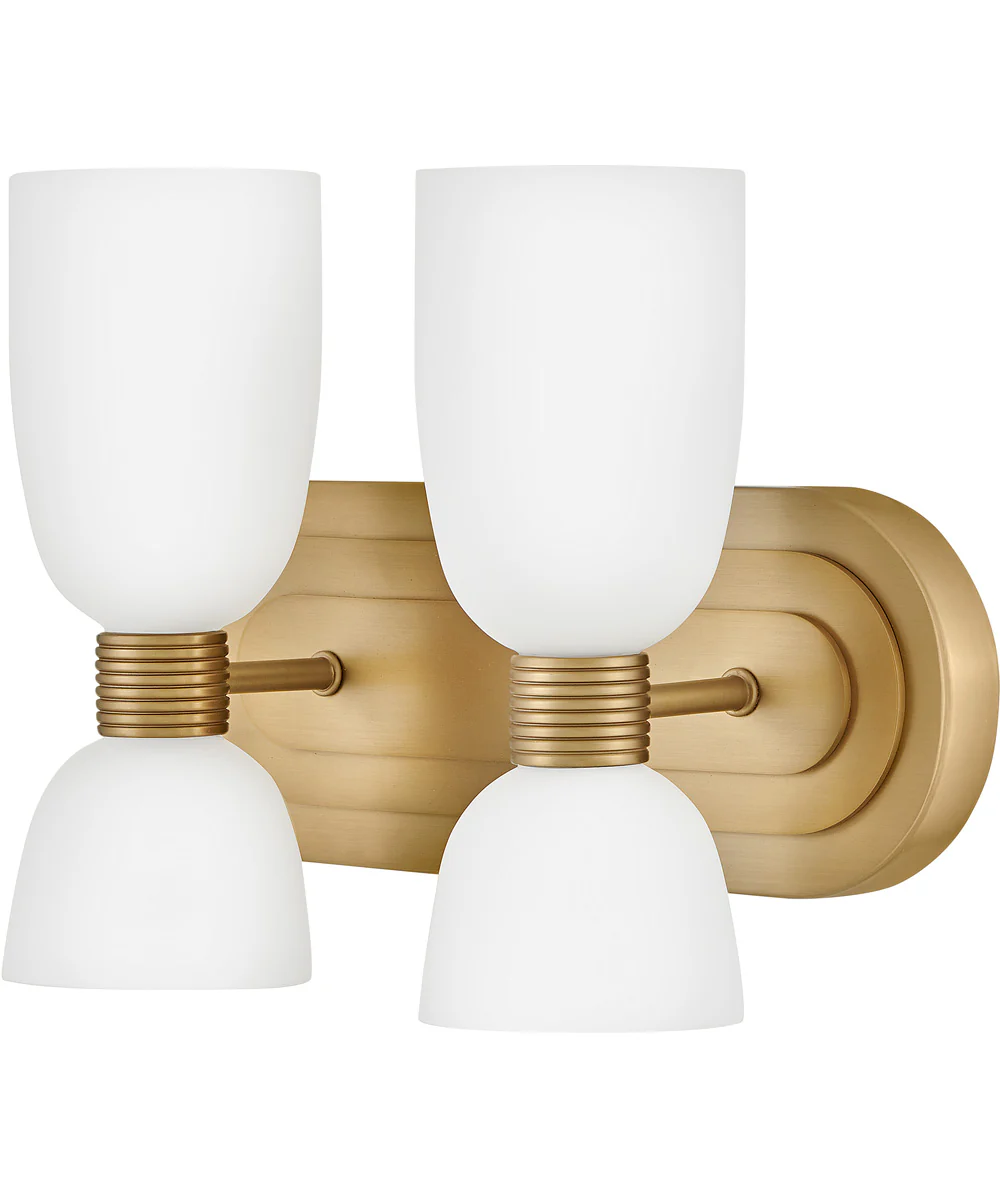 Tallulah 4-Light Small Two Light Vanity in Lacquered Brass - Image 5