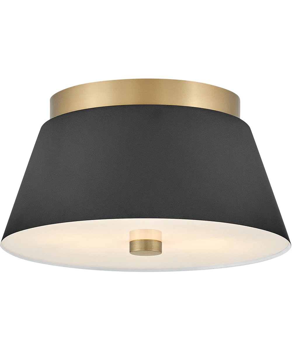Tess 2-Light Small Flush Mount in Black - Image 2