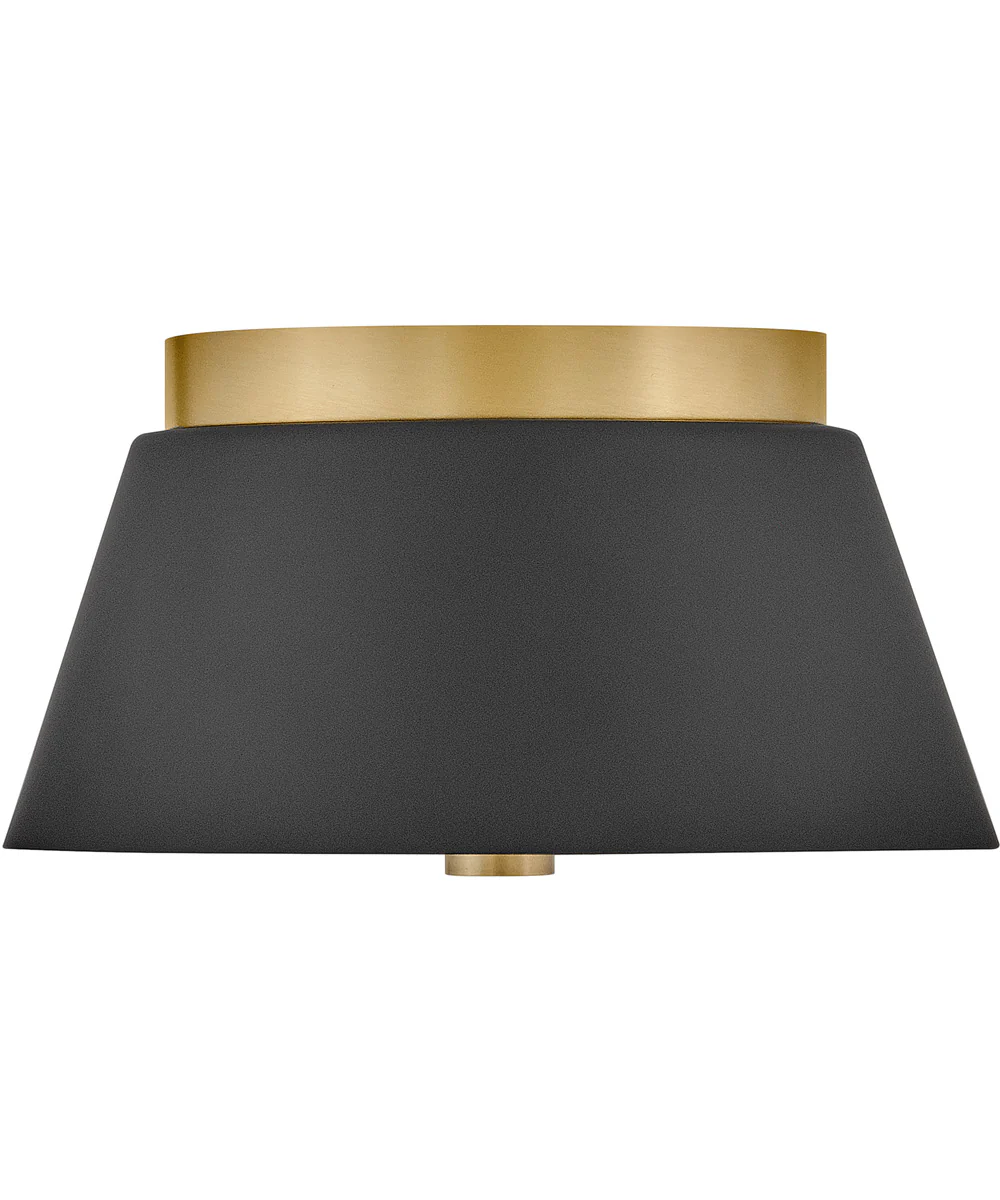 Tess 2-Light Small Flush Mount in Black - Image 3