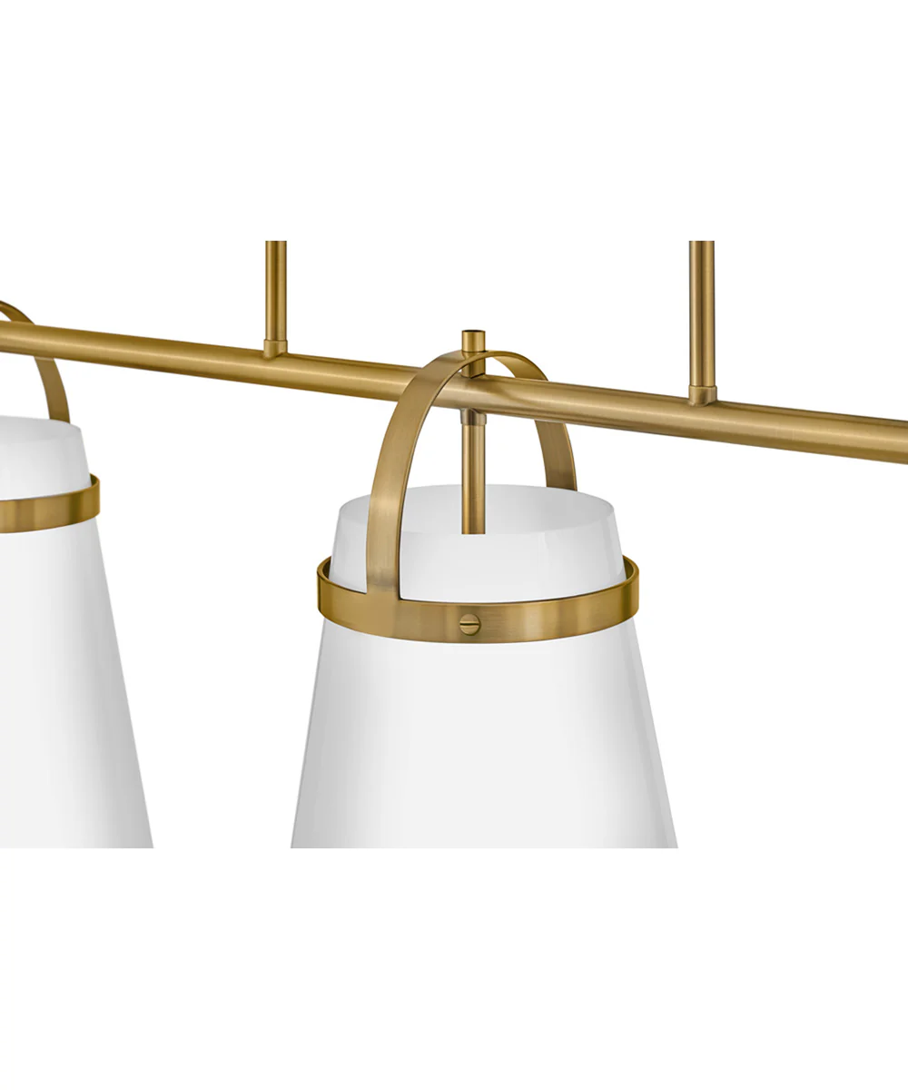 Tori 1-Light Large Three Light Linear Chandelier in Lacquered Brass - Image 8