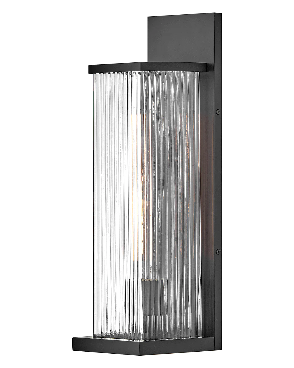 Torrent 1-Light Medium Wall Mount Lantern in Black