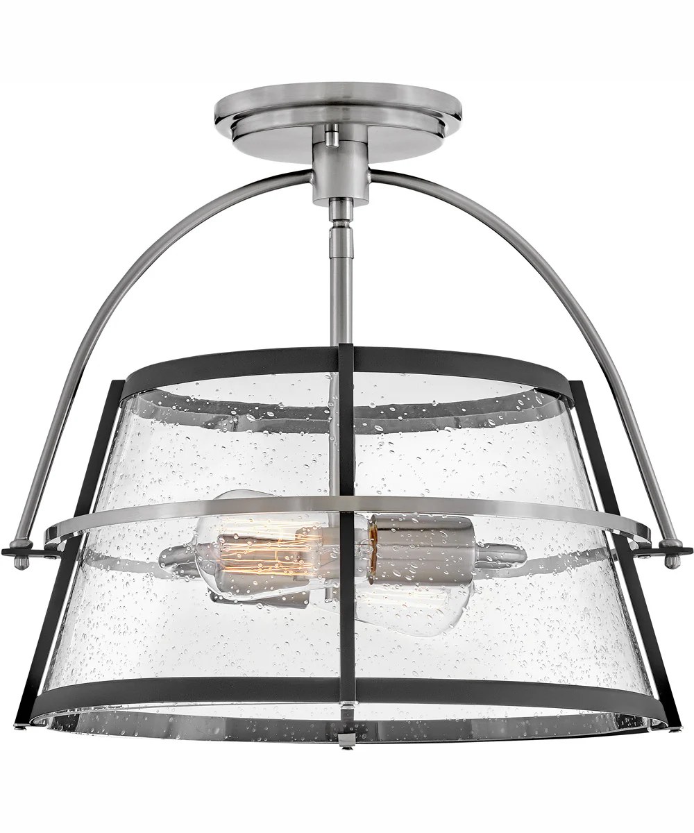 Tournon 2-Light Medium Semi-Flush Mount in Brushed Nickel - Image 3