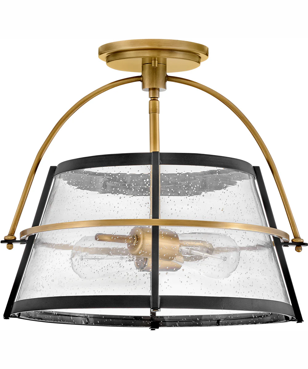 Tournon 2-Light Medium Semi-Flush Mount in Heritage Brass - Image 4