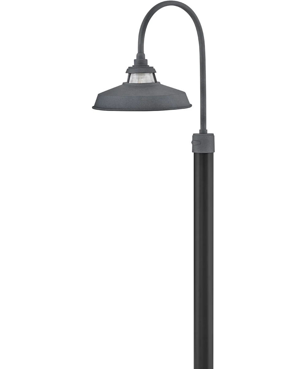 Troyer 1-Light Medium Post Mount Lantern in Aged Zinc - Image 2