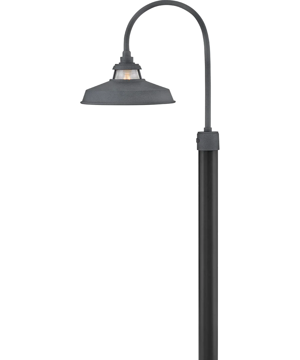 Troyer 1-Light Medium Post Mount Lantern in Aged Zinc - Image 3