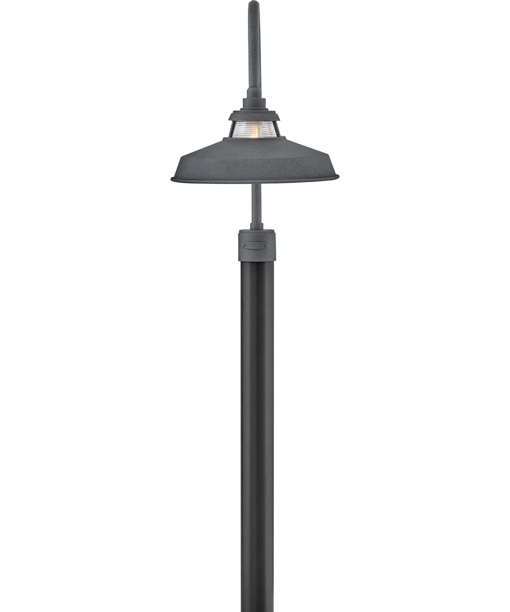 Troyer 1-Light Medium Post Mount Lantern in Aged Zinc - Image 5