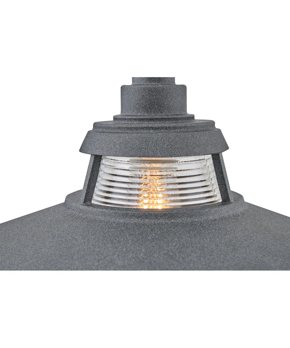 Troyer 1-Light Medium Post Mount Lantern in Aged Zinc - Image 6