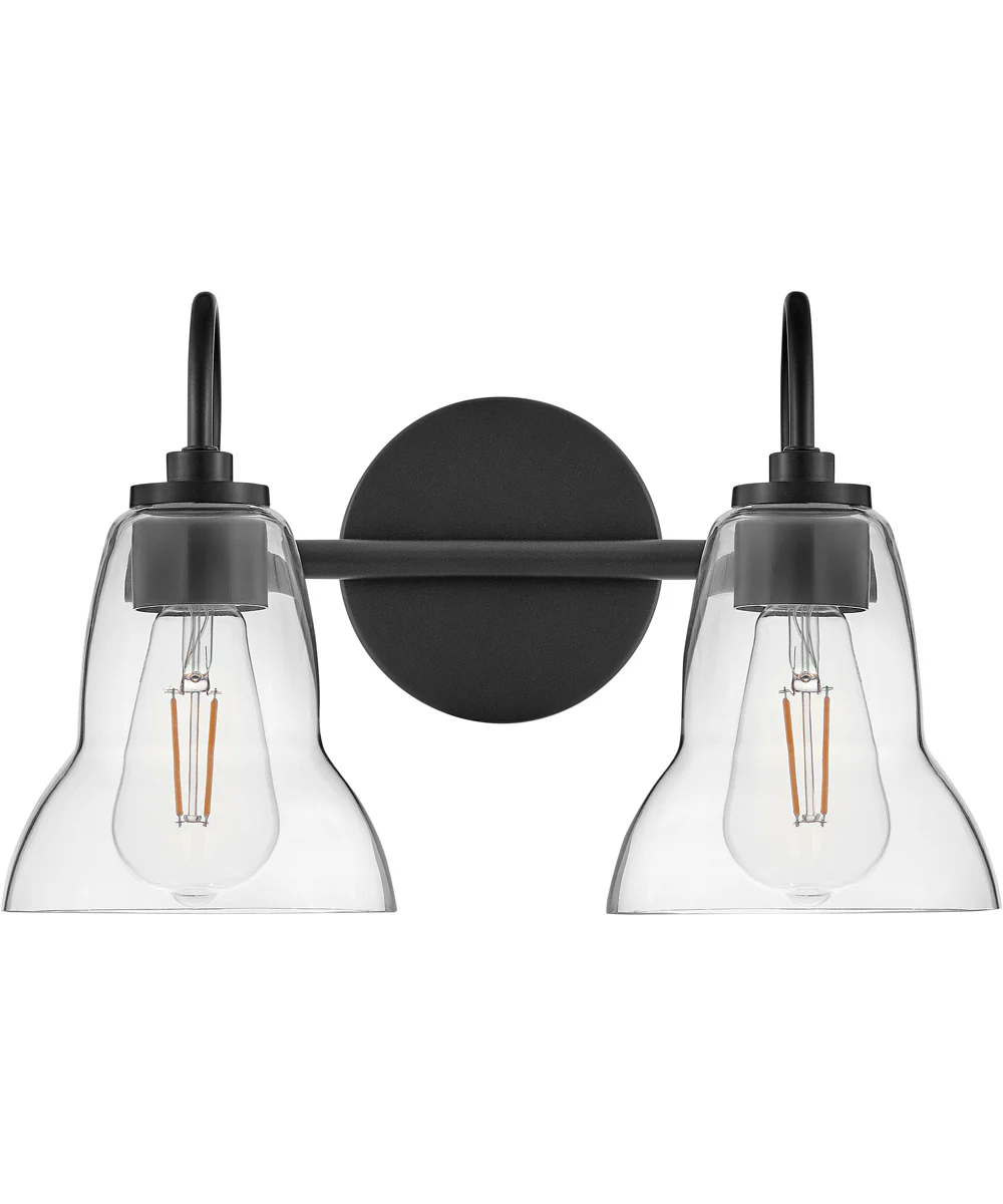 Vera 2-Light Small Two Light Vanity in Black - Image 3