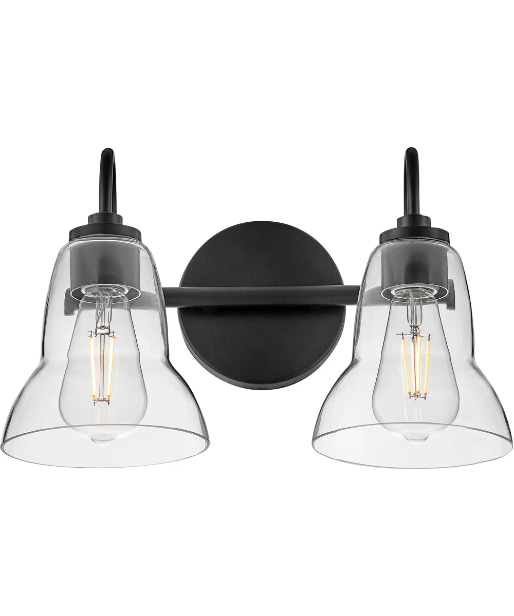 Vera 2-Light Small Two Light Vanity in Black - Image 4