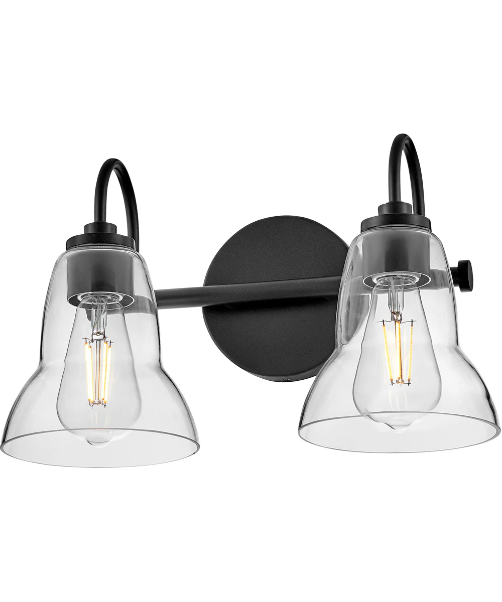 Vera 2-Light Small Two Light Vanity in Black - Image 5