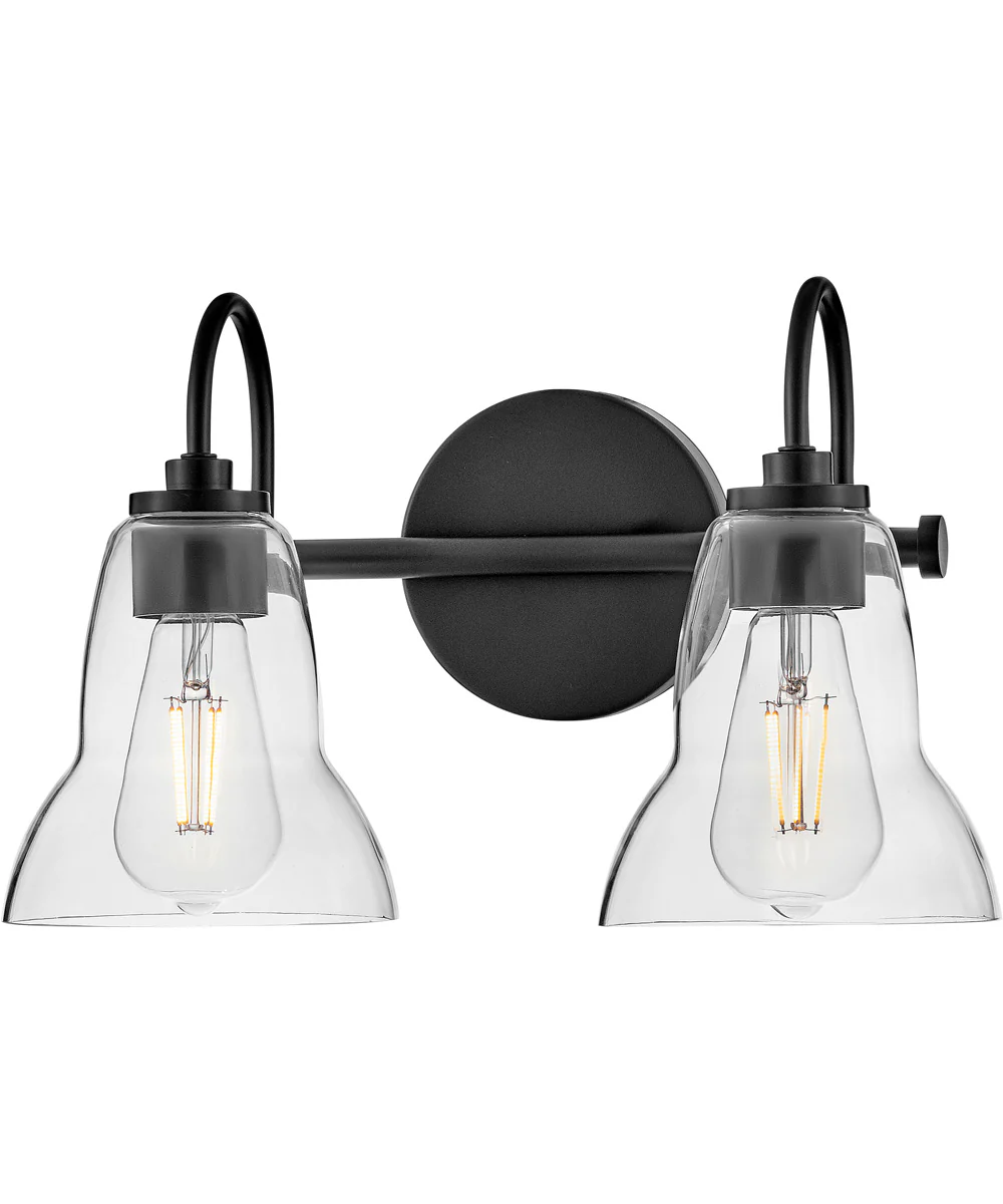Vera 2-Light Small Two Light Vanity in Black - Image 6