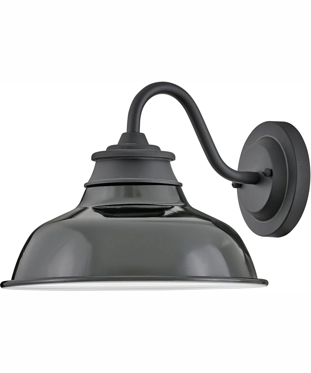 Wallace 1-Light Small Gooseneck Barn Light in Museum Black with Gloss Black accent - Image 2