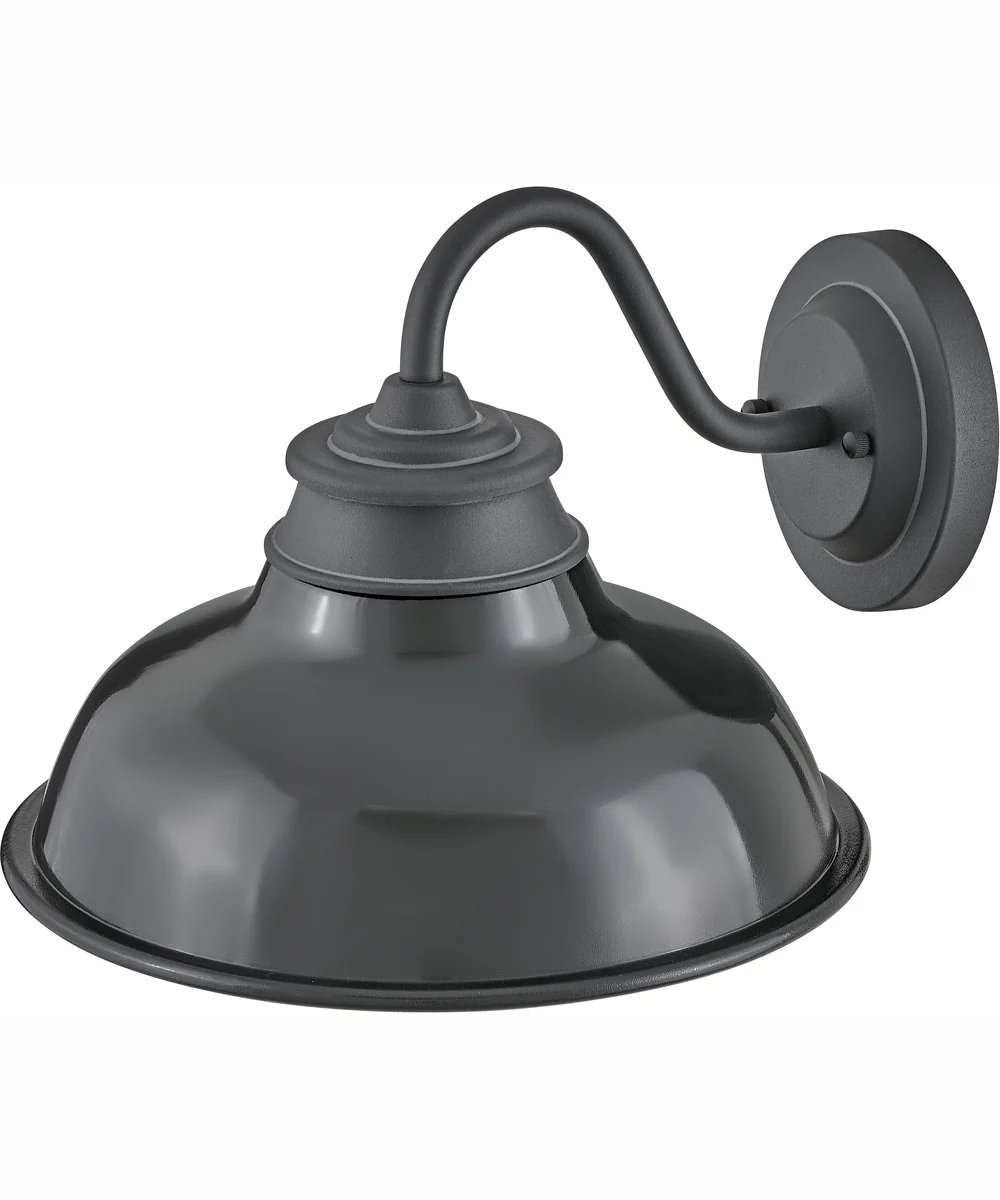 Wallace 1-Light Small Gooseneck Barn Light in Museum Black with Gloss Black accent - Image 4