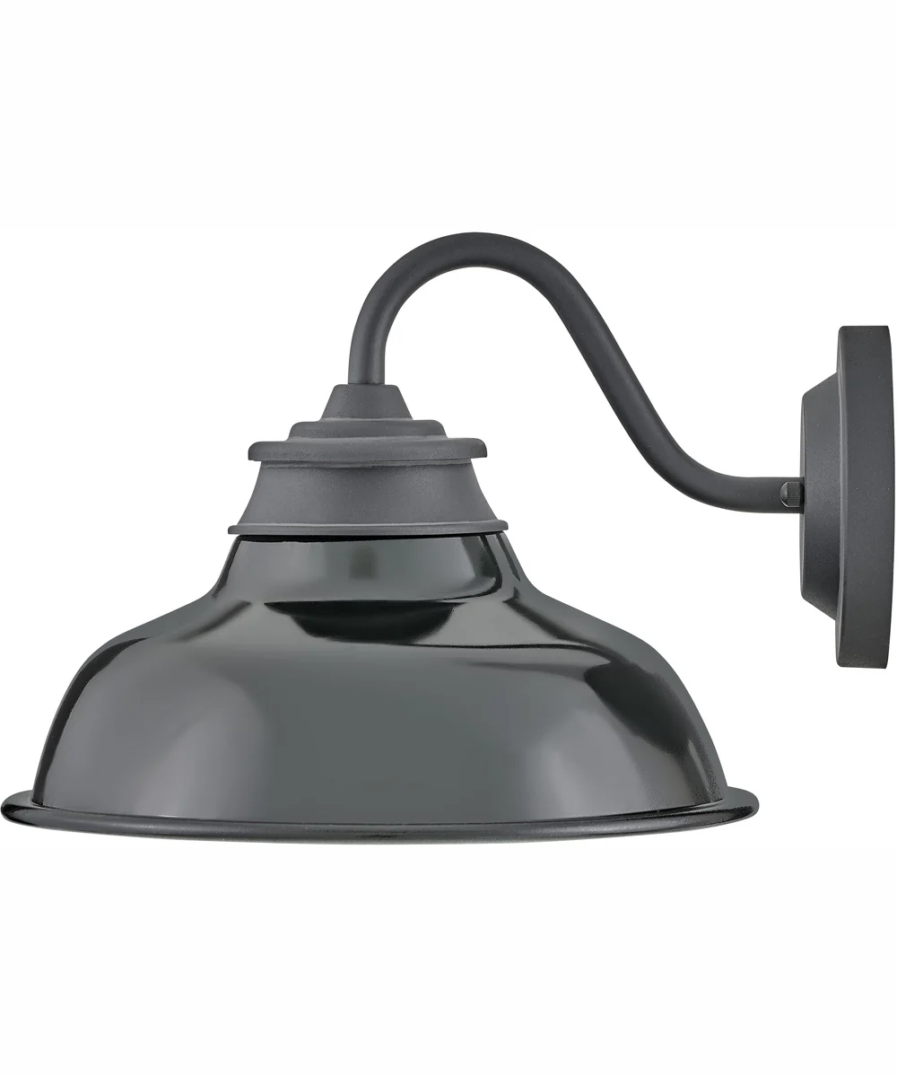 Wallace 1-Light Small Gooseneck Barn Light in Museum Black with Gloss Black accent - Image 5