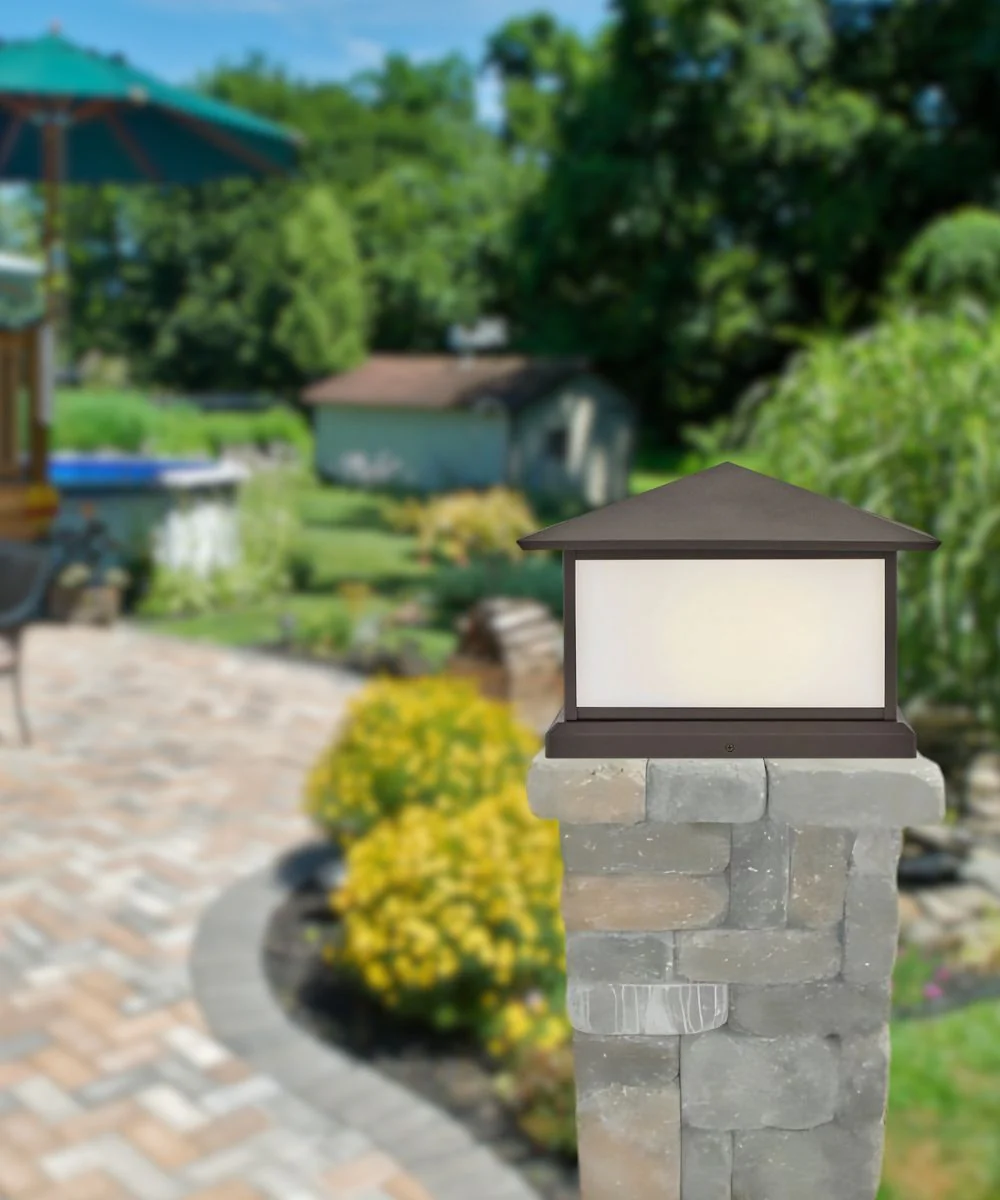 Walter 2-Light Large Pier Mount Lantern 12v in Textured Oil Rubbed Bronze - Image 2