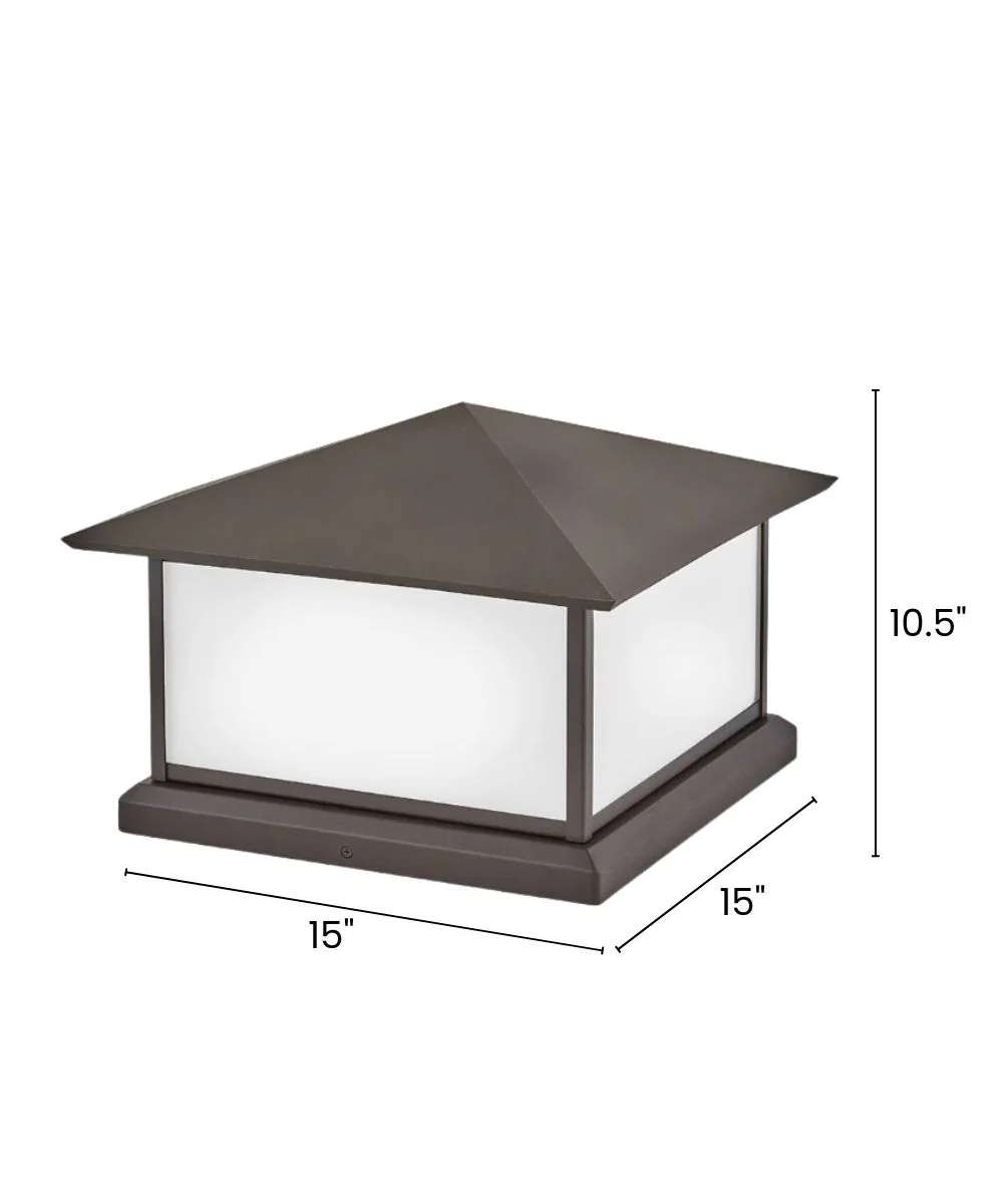 Walter 2-Light Large Pier Mount Lantern 12v in Textured Oil Rubbed Bronze - Image 3