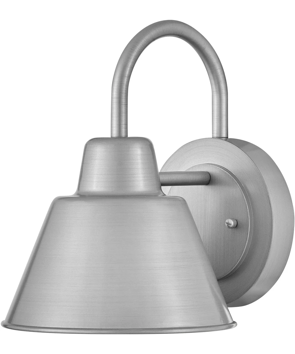 Wes 1-Light Small Gooseneck Barn Light in Antique Brushed Aluminum - Image 4