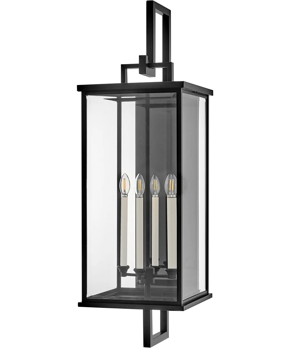 Weymouth 4-Light Extra Large Wall Mount Lantern in Black - Image 2