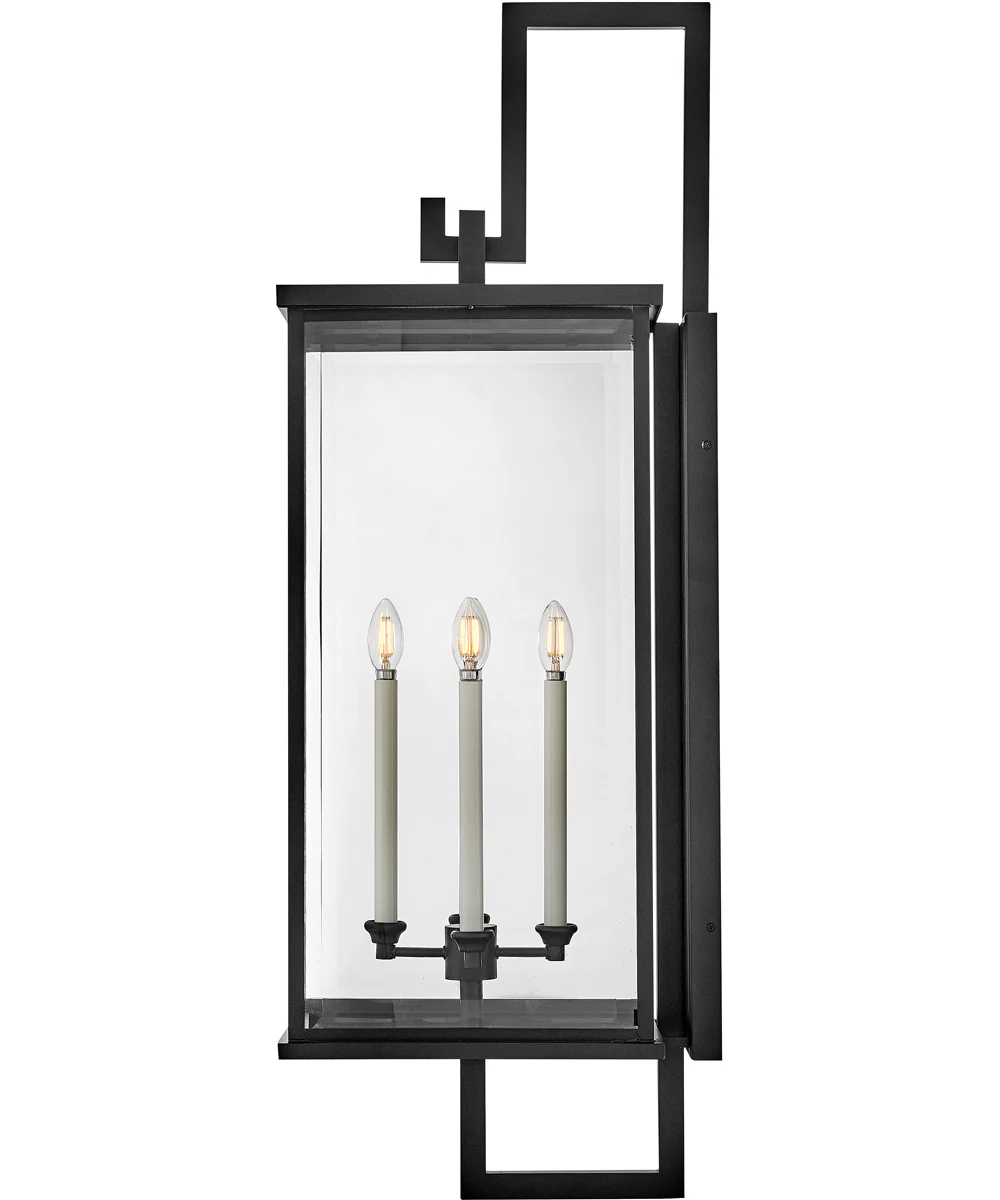 Weymouth 4-Light Extra Large Wall Mount Lantern in Black - Image 4