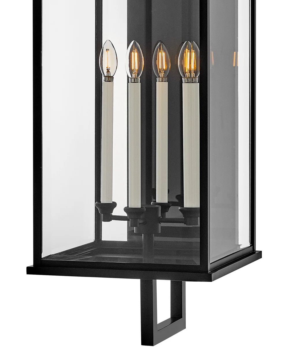Weymouth 4-Light Extra Large Wall Mount Lantern in Black - Image 6