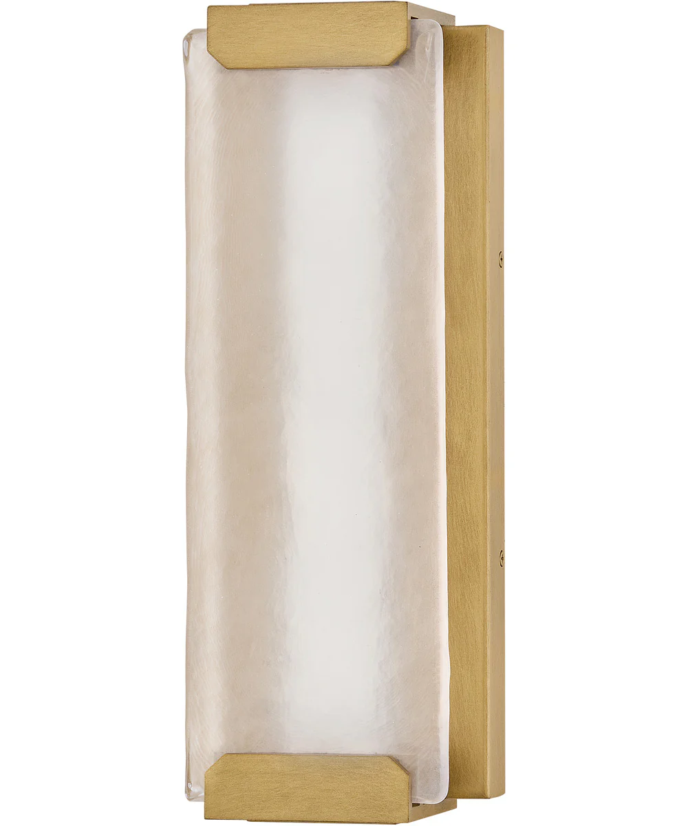 Zayde LED-Light Medium Wall Mount Lantern in Heritage Brass - Image 2