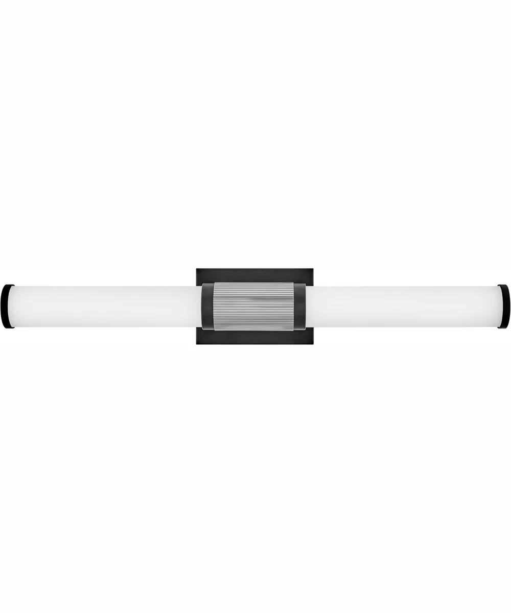 Zevi LED-Light Large LED Vanity in Black with Chrome accents