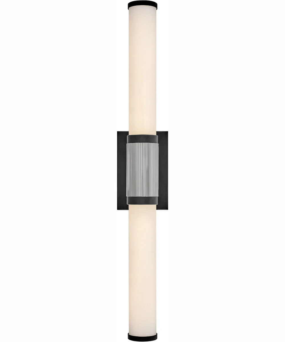 Zevi LED-Light Large LED Vanity in Black with Chrome accents - Image 2