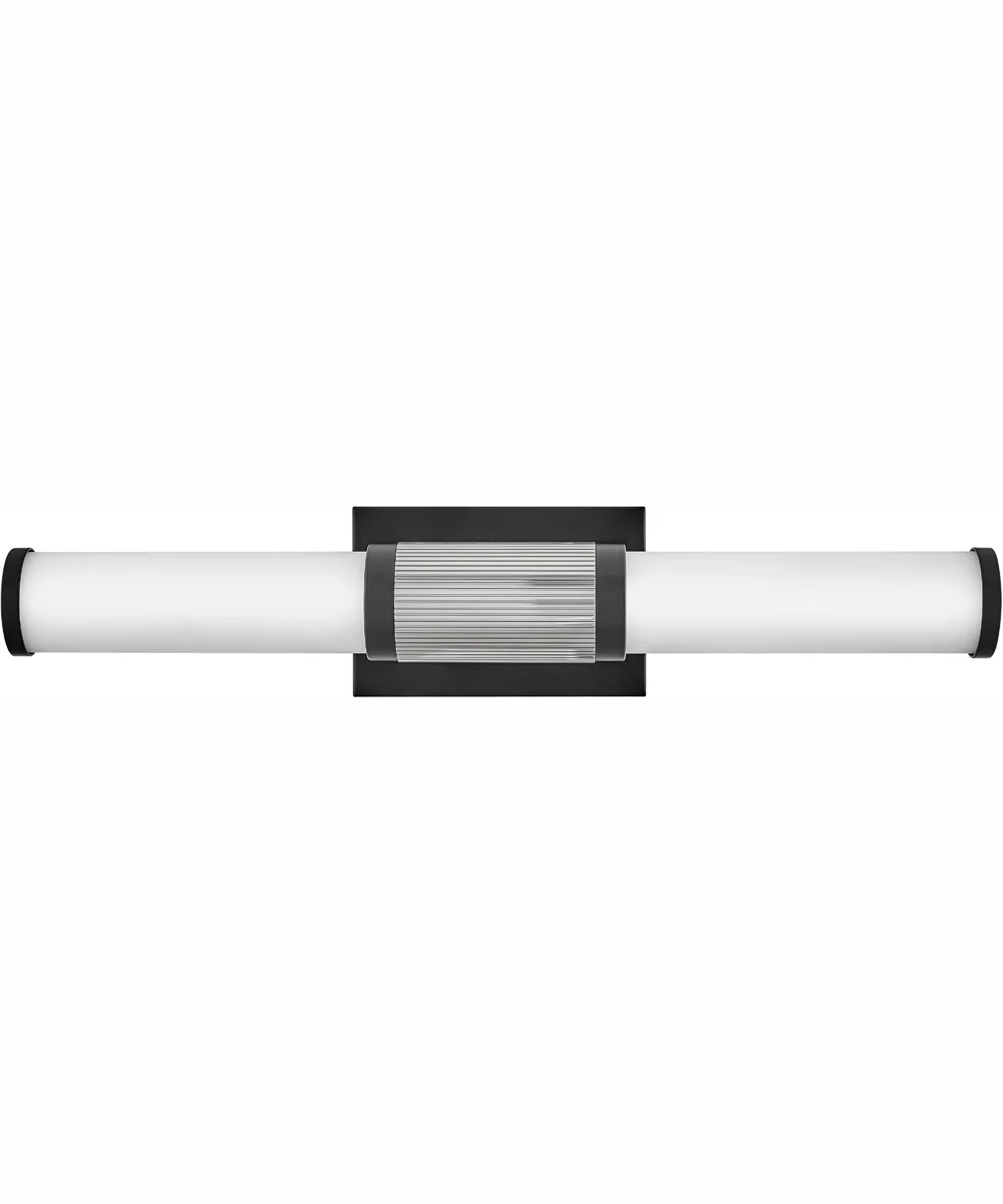 Zevi LED-Light Medium LED Vanity in Black with Chrome accents