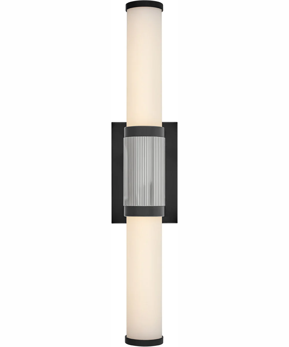 Zevi LED-Light Medium LED Vanity in Black with Chrome accents - Image 2