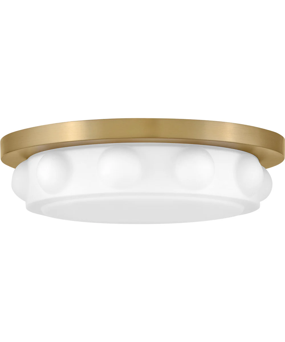 Zoey LED-Light Medium LED Flush Mount in Lacquered Brass - Image 2