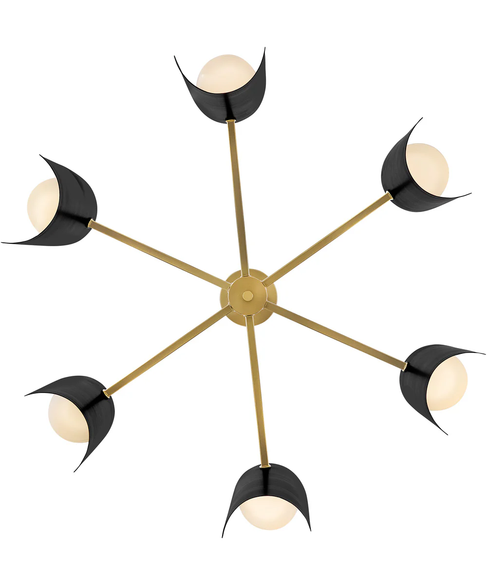 Zuri 6-Light Medium Single Tier in Lacquered Brass - Image 10