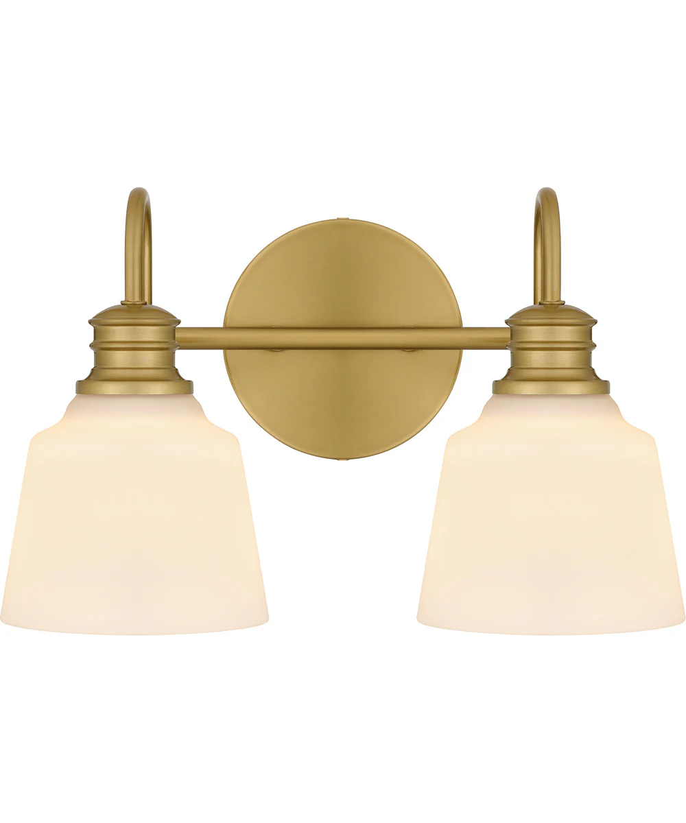 Hinton Medium 2-light Bath Light Aged Brass