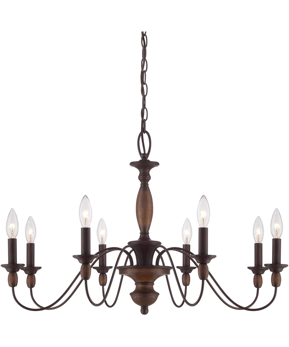Holbrook 8-light Chandelier Tuscan Brown - Image 2