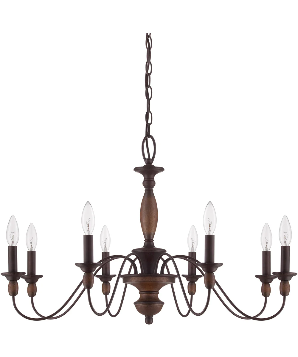 Holbrook 8-light Chandelier Tuscan Brown - Image 3