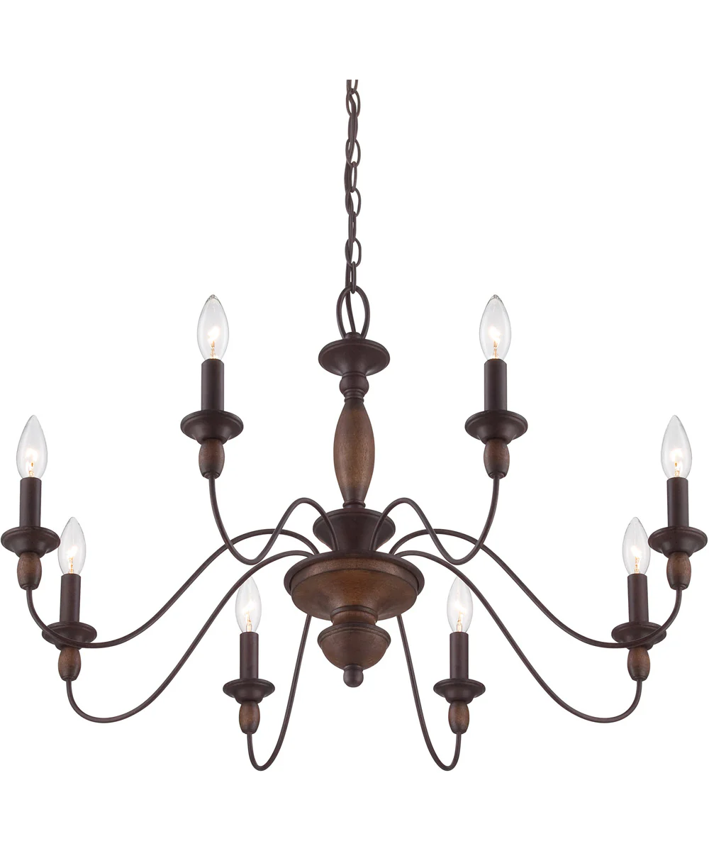 Holbrook 8-light Chandelier Tuscan Brown - Image 4
