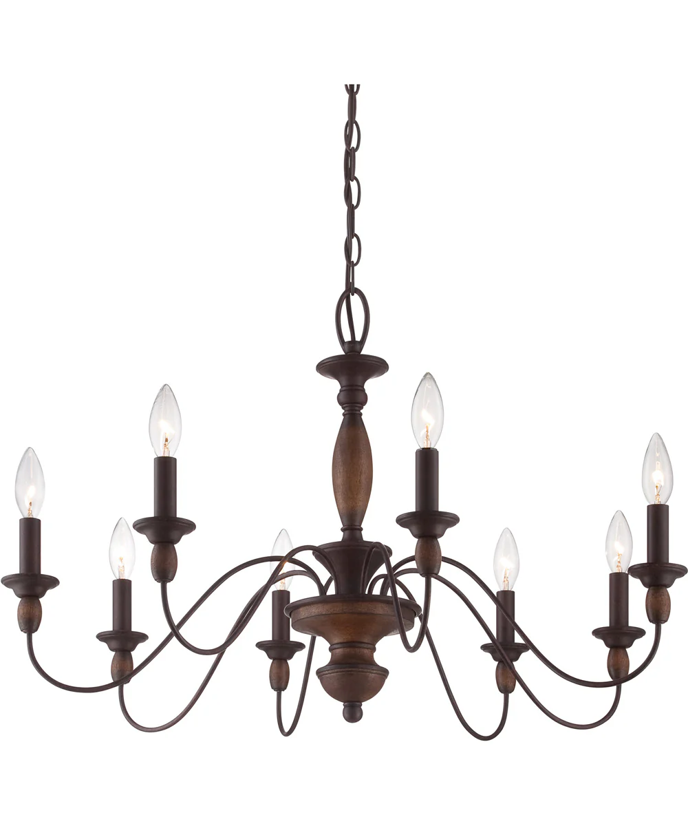 Holbrook 8-light Chandelier Tuscan Brown - Image 5