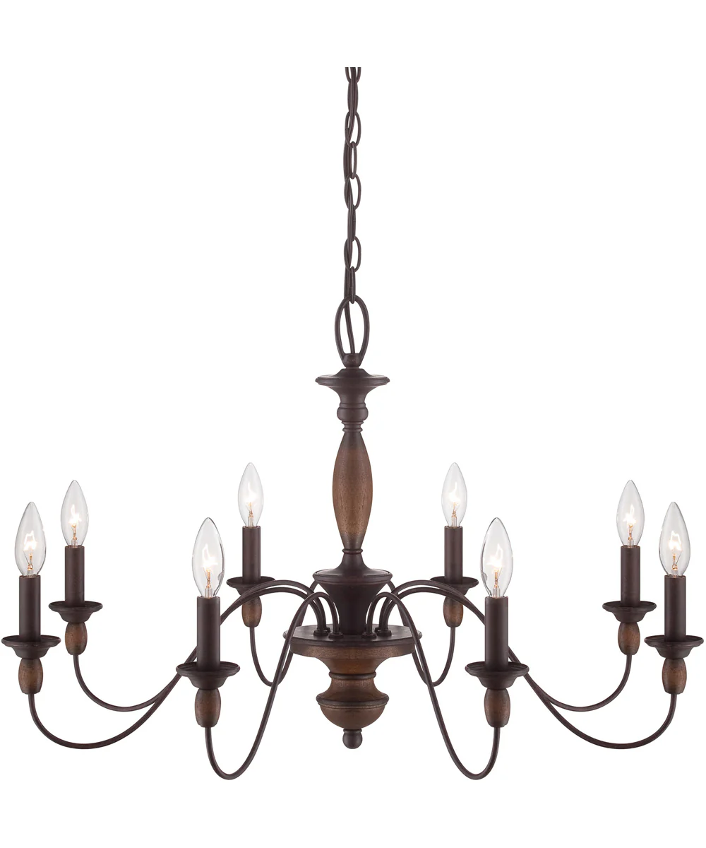 Holbrook 8-light Chandelier Tuscan Brown - Image 6