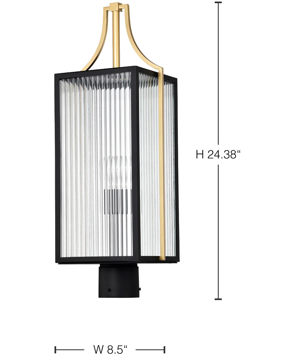 Holden 1-Light Outdoor Black / Gold - Image 11