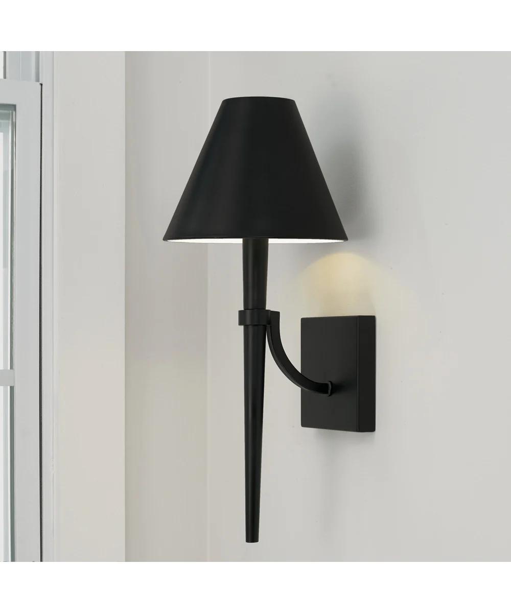 Holden 1-Light Sconce Matte Black - Image 2