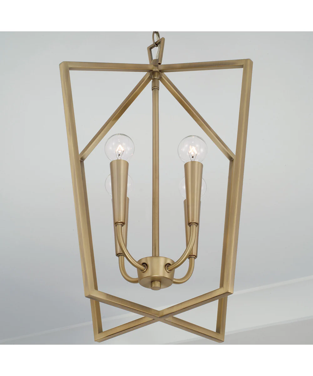 Holden 4-Light Foyer Aged Brass - Image 3