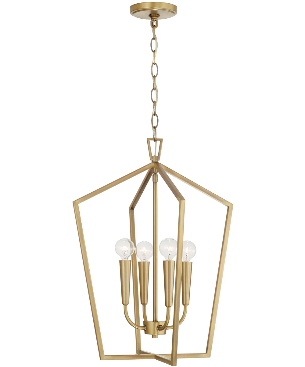 Holden 4-Light Foyer Aged Brass - Image 4