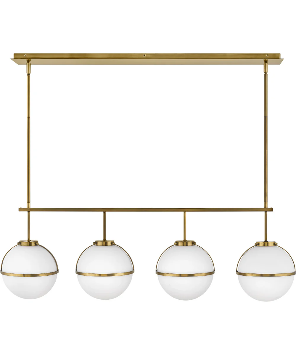 42" Hollis 4-Light Linear in Heritage Brass