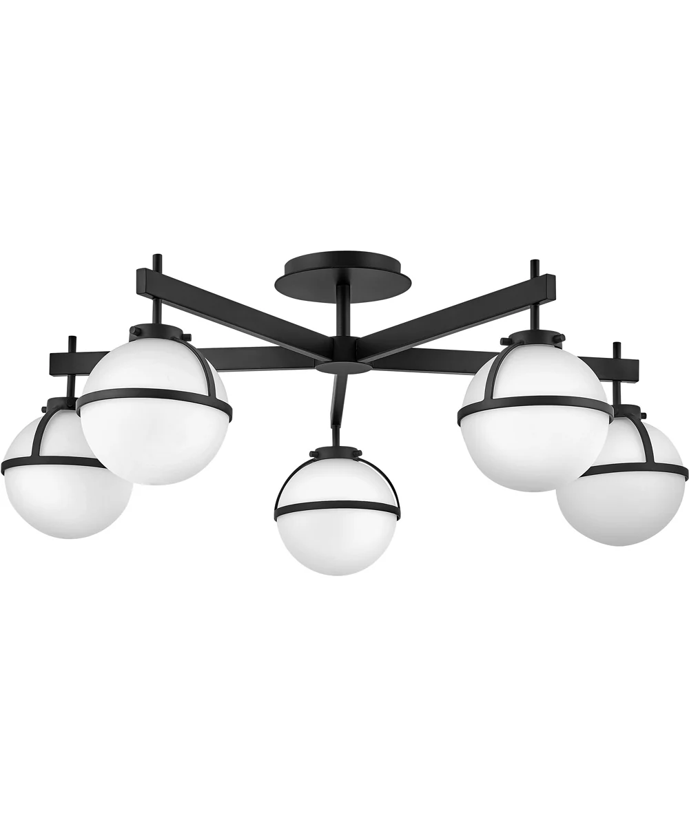 Hollis 5-Light Extra Large Semi-flush Mount in Black