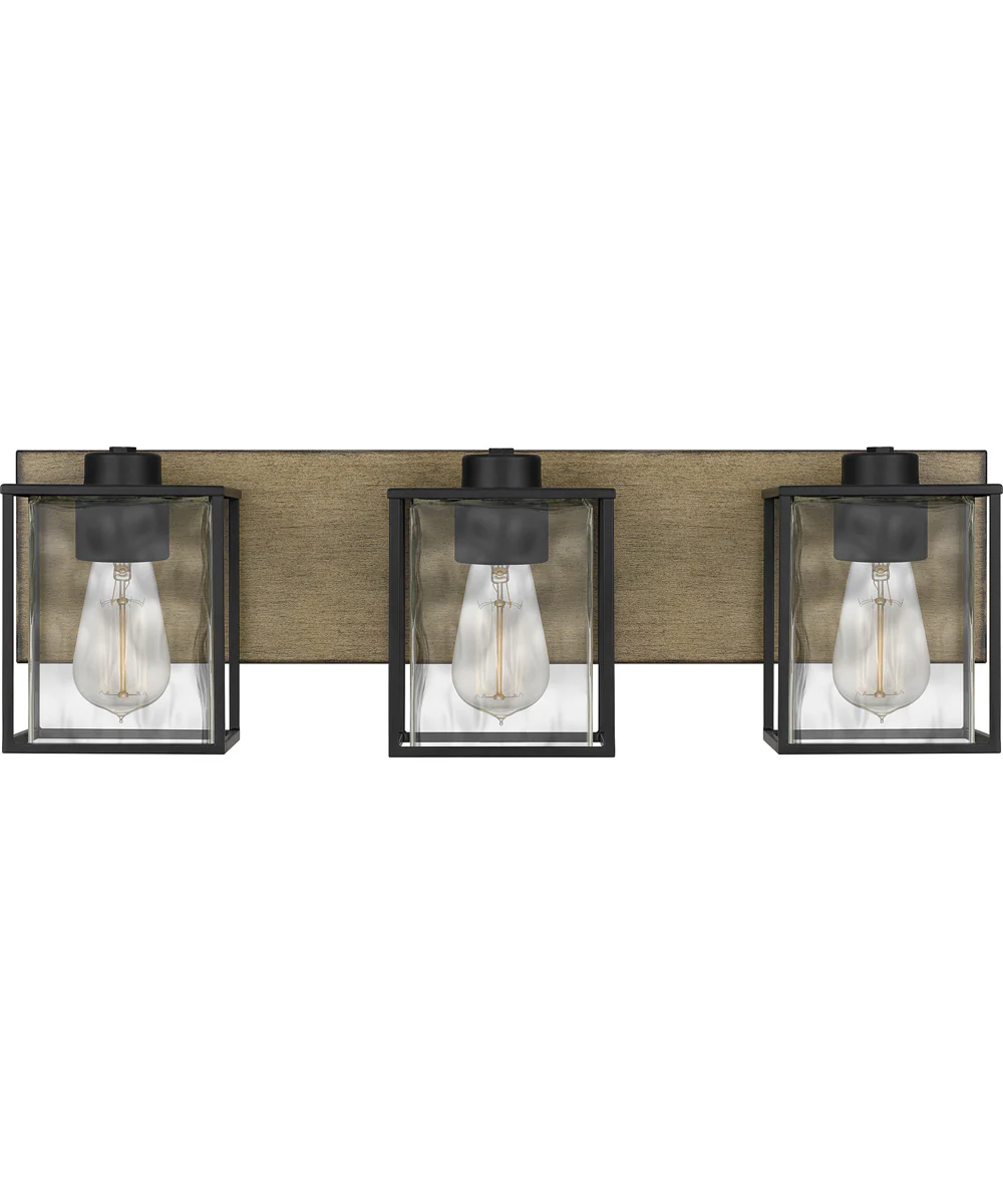 Holsten Large 3-light Bath Light Matte Black - Image 2