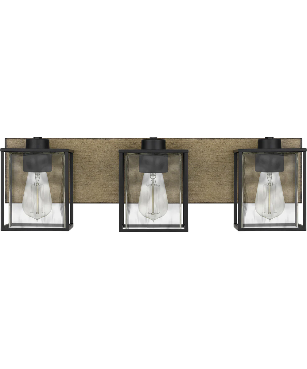Holsten Large 3-light Bath Light Matte Black - Image 3