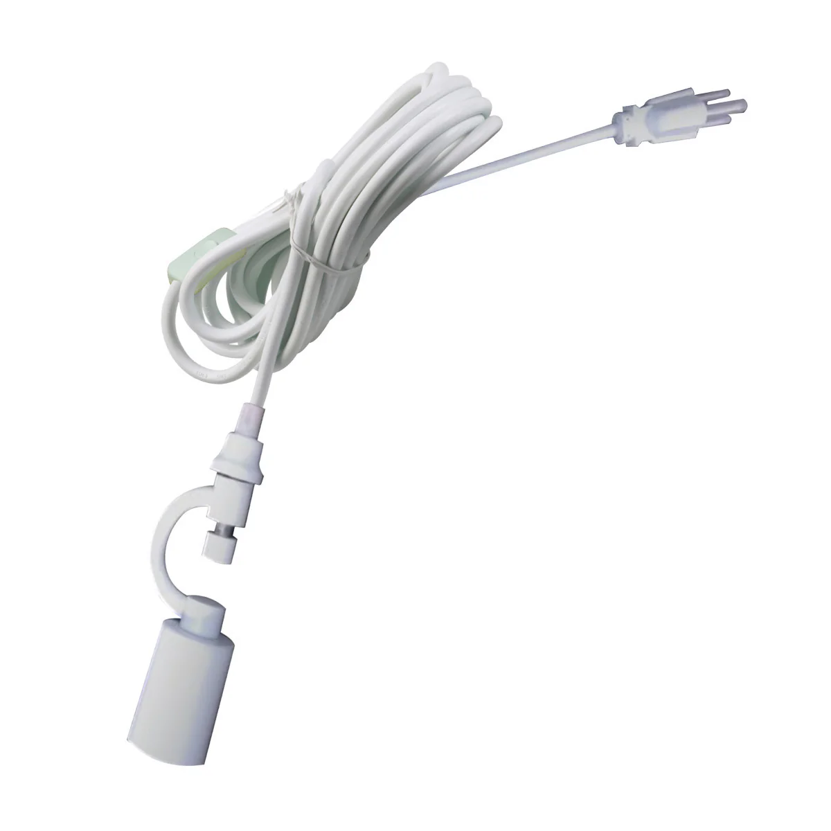 14"W 1-Light Plug In Swag Pendant Ceiling Light Eggshell Shade - Image 2