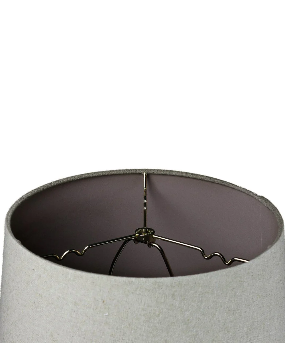 1 Light Swag Plug-In Pendant 16"w Sand Linen Shade, 17' White Cord - Image 5