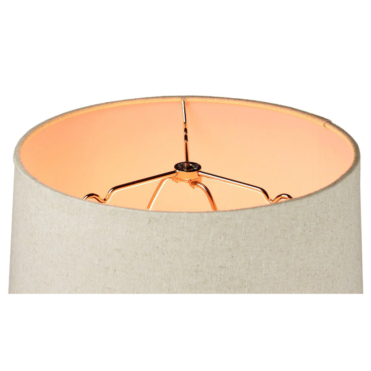 14"W x 10"H Sand Linen Drum Lampshade - Image 3