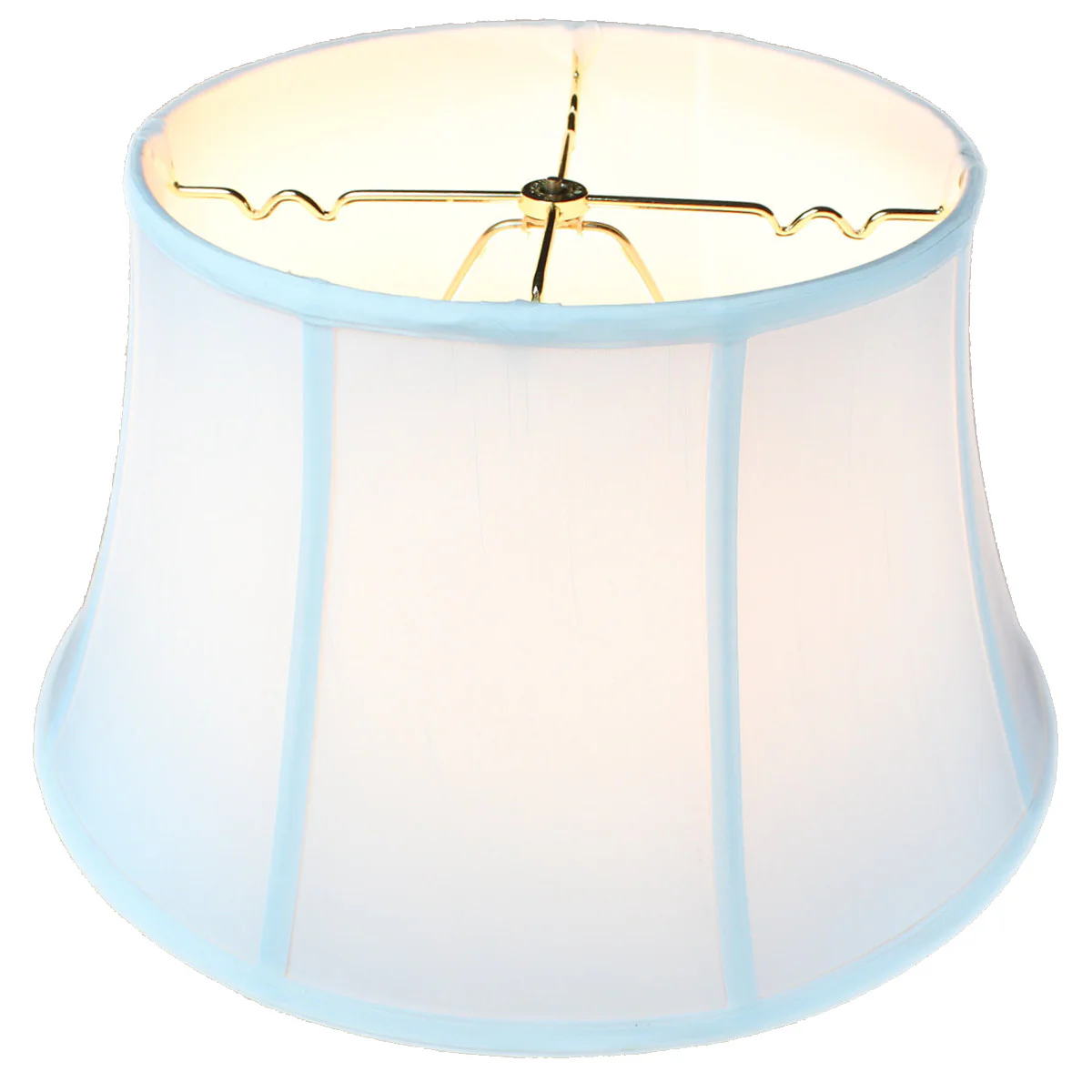 17"W x 10"H White Floor Shantung Lampshade - Image 4